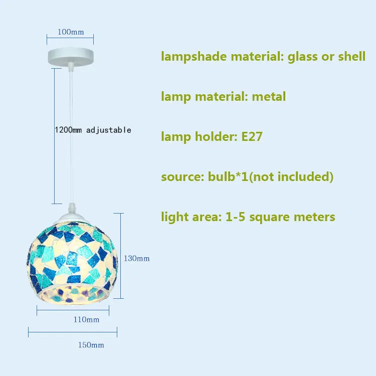 Богемная Подвесная лампа в средиземноморском стиле барокко для кафе баров