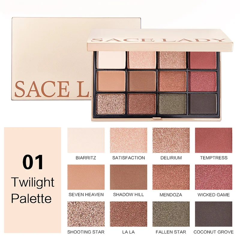 Профессиональные Сияющие тени для век палитра теней с блестками матовые макияжа