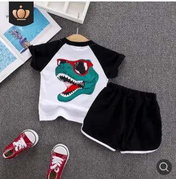 2019 Summer New Children Outfits Cute Cartoon Robot Cat Short Sleeve Suit Toddler Baby Clothes Costume for Kids 0-4Y SY-F192222 | Детская