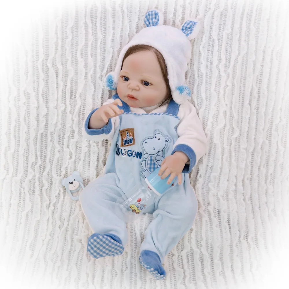 

55 cm real vinyl skin reborn baby boy doll toy silicone body bebe newborn babies doll alive reborn bonecas girls bath toys gift