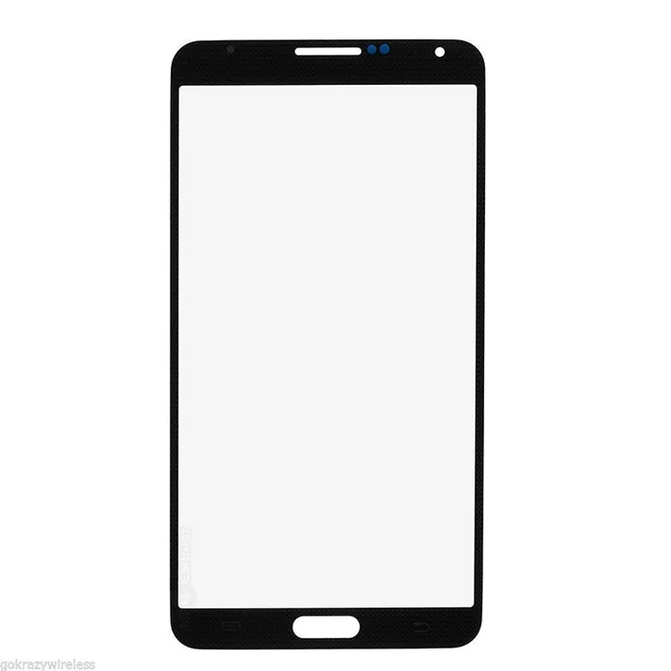 Черная передняя внешняя стеклянная линза Замена экрана для Samsung Galaxy Note 3 III N9000 N9002