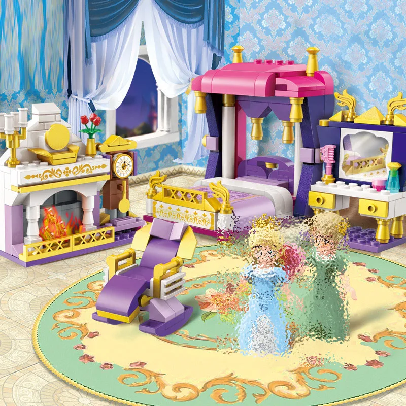 2601 просвечивающие Игрушки для девочек друзей принцессы Leah Bedchamber модель