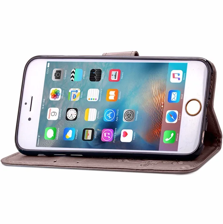 Чехол с четырехлистным клевером для Apple iPhone 6s 6 Plus флип-Кошелек iPhone6 искусственная