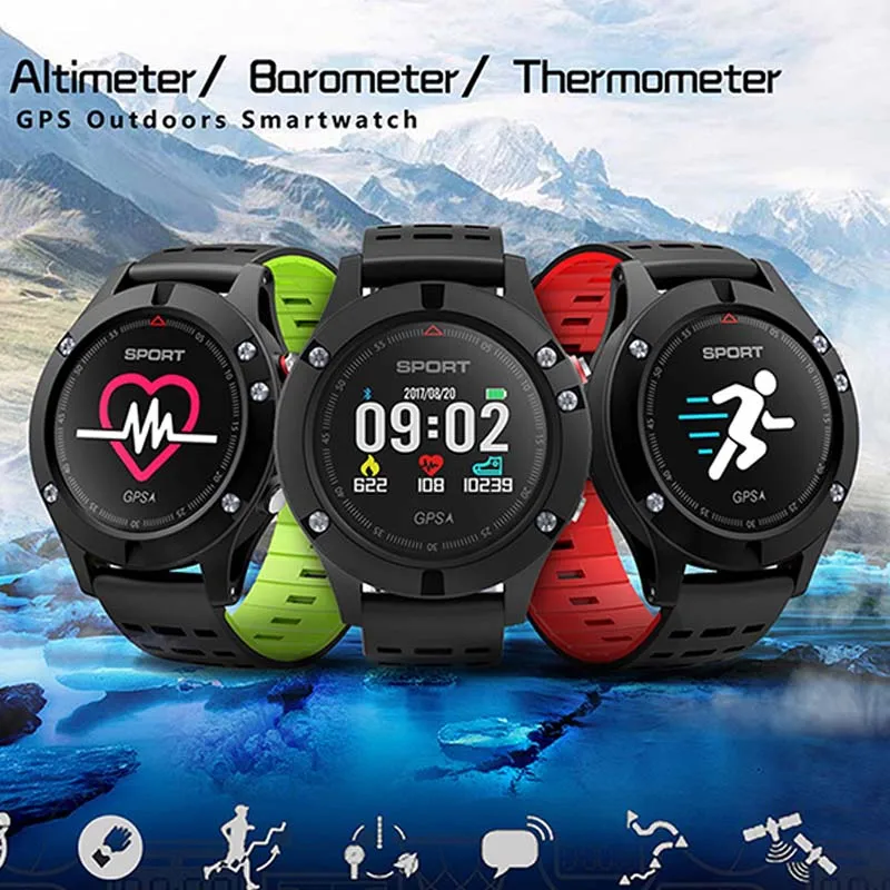 № 1 F5 GPS Смарт-часы высота барометр термометр пульса Bluetooth 4.2 SmartWatch Беспроводные