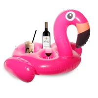 yhsbuy inflatable flamingo drink float pool toys 4 hole cup holder cola beverage for adults children beach water fun toy piscina