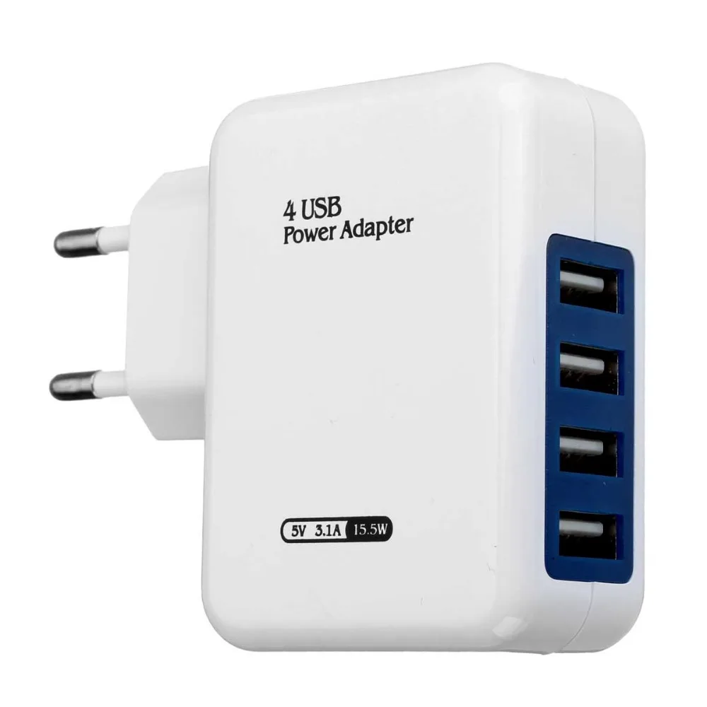 Горячая 5V 3.1A 4 USB порта AC вилка Европа/США зарядное устройство адаптер