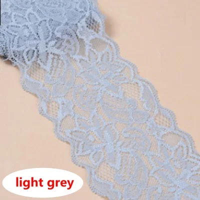 light grey HL 1 ярд 8 см ширина кружева с эластичным свадебное платье трикотажные спандекс DIY Одежда Нижнее белье Швейные аксессуары HB001 - Цвет: light grey