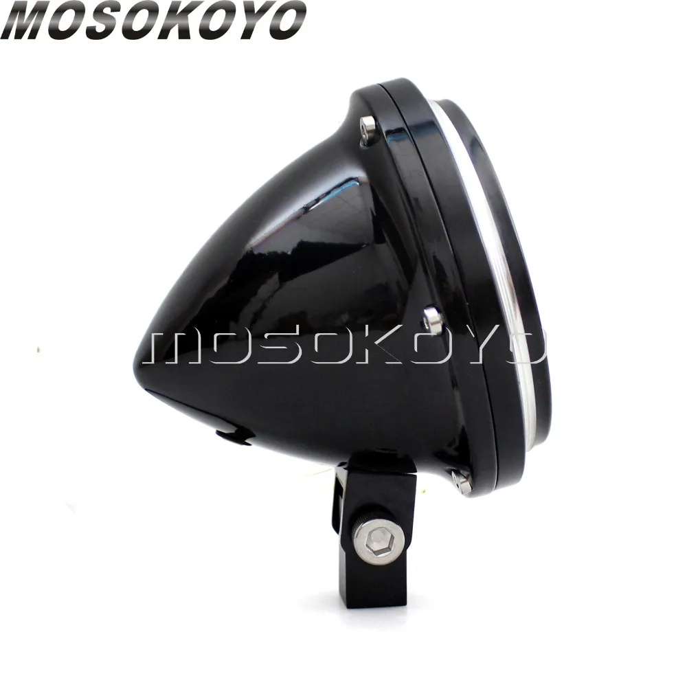 4," круглый головной свет Ретро Винтаж EMARK фара ходовая лампа для Harley Chopper Кафе Racer Wide Glide