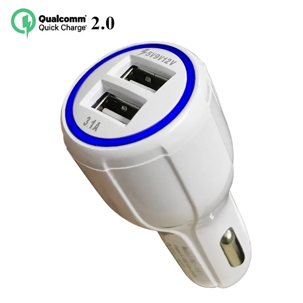 Konsmart Dual USB Автомобильное Зарядное устройство Quick 2.0 автомобилей Travel Adapter