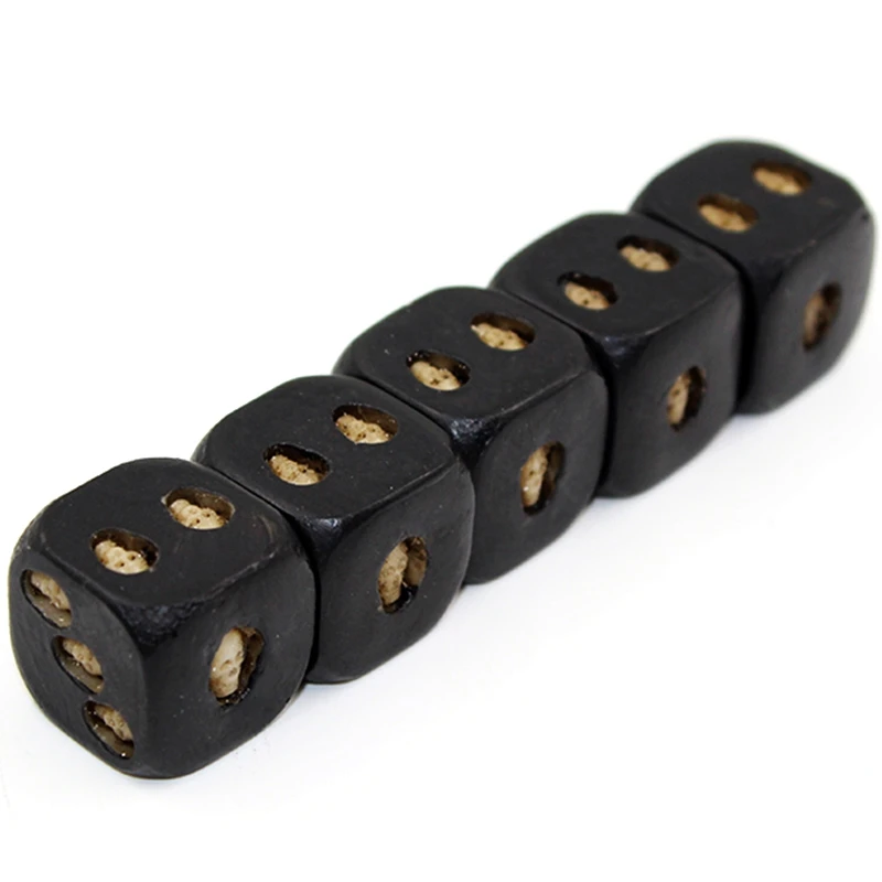 Черные кости с черепом роскошные рисунком дьявола из смолы для азартных игр