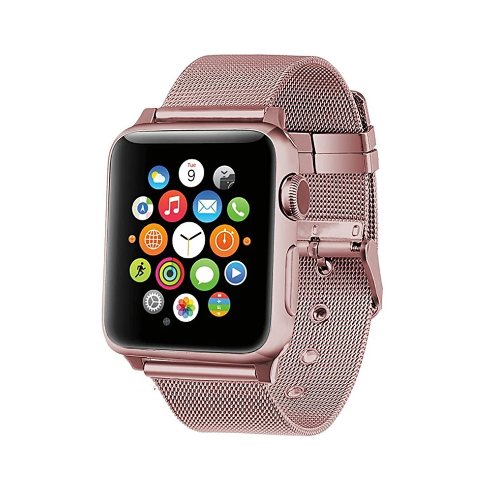 Миланский ремешок для apple watch 42 мм 38 из нержавеющей стали металлический браслет