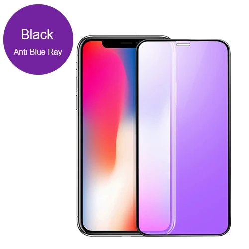 3D изогнутое закаленное стекло для iPhone X XS Max xr Мягкий край Высокое разрешение анти синий светильник Защита экрана для iPhone 11 Pro Max - Цвет: Anti Blue