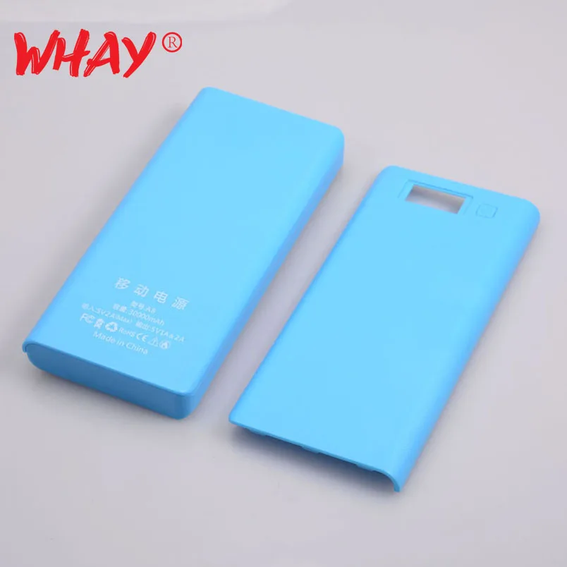 DIY портативный для банка питания 8x18650 ЖК-экран аккумулятора Pover Bank Dual USB пауэрбэнк