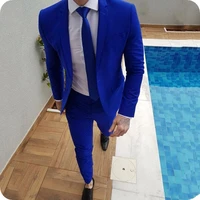 2019 new arrival royal blue prom suits groom tuxedos latest coat pants designs mens wedding suits male slim fit jacketpantstie
