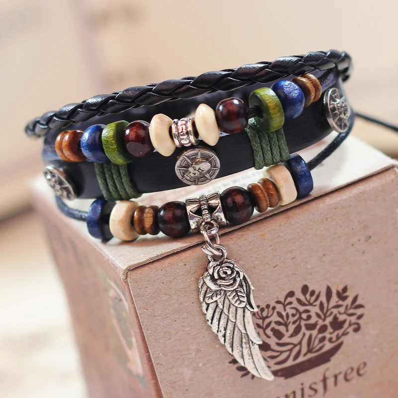 Новое крыло подвеска с перьями ручной работы из натуральной кожи подгоняемый