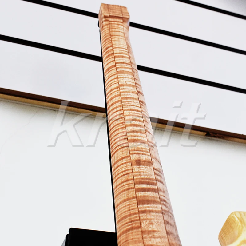 Безголовая гитара ebony fanned fret электрическая гитара ash body Camphor Burl Топ вверх вниз тремоло