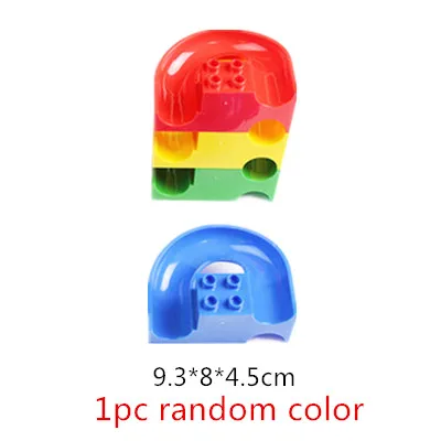 special curve Crazy Fun Rolling Ball строительные блоки мрамор бег кирпичи части аксессуары совместимы с Duploeed DIY игрушки - Цвет: special curve