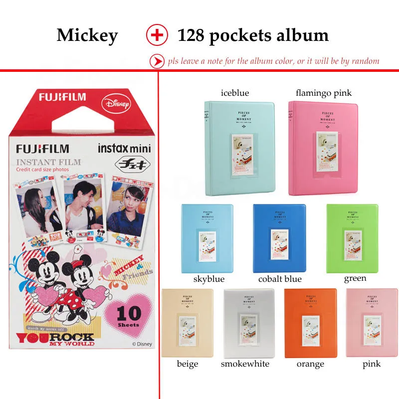 Пленка Fujifilm Instax Mini пленка Микки 10 листов для 9 8 + 7s 70 90 25 мгновенная полироидная