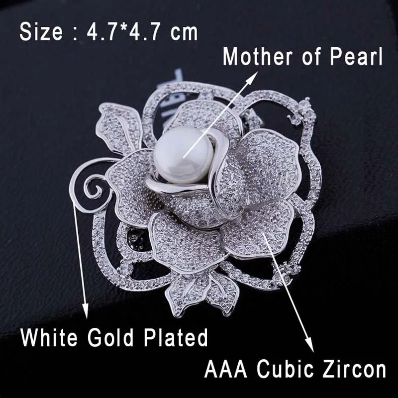 BSL ювелирный магазин Высокое качество броши в форме цветка розы для женщин