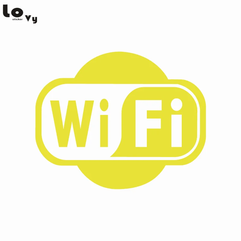 Wifi логотип бизнес украшение настенный стикер для магазина окно интернет WIFI