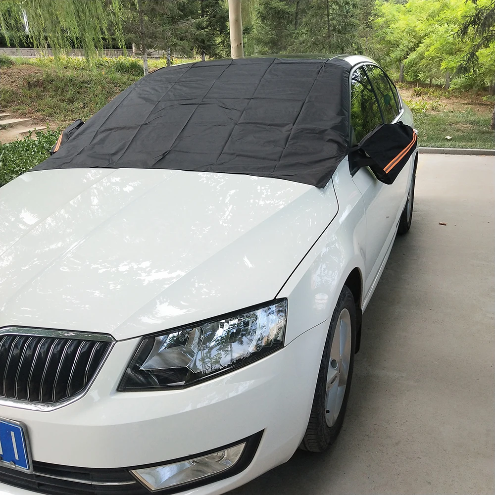 FORAUTO чехол для автомобиля солнцезащитный козырек от мороза, снега, льда, защита от солнца Магнитная накидка на лобовое стекло половинного размера, защита от солнца на лобовое стекло