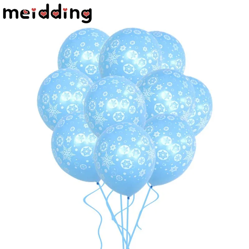 MEIDDING 15 шт. Рождественская Снежинка шары снег день рождения Тематические с утолщённой меховой опушкой, воздушные шарики, детские игрушки Рождественский Год Вечерние поставки