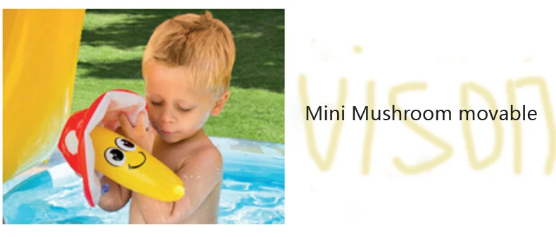 0 25 мм надувной семейный детский грибной бассейн с крышей и палаткой|Плавательные