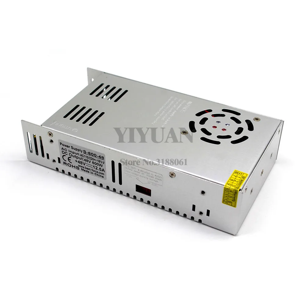 600 Вт 48 В 12.5A драйвер импульсного источника питания Трансформаторы AC110V 220 В к DC48V SMPS для светодиодных лент модули светильник CCTV 3d принтер