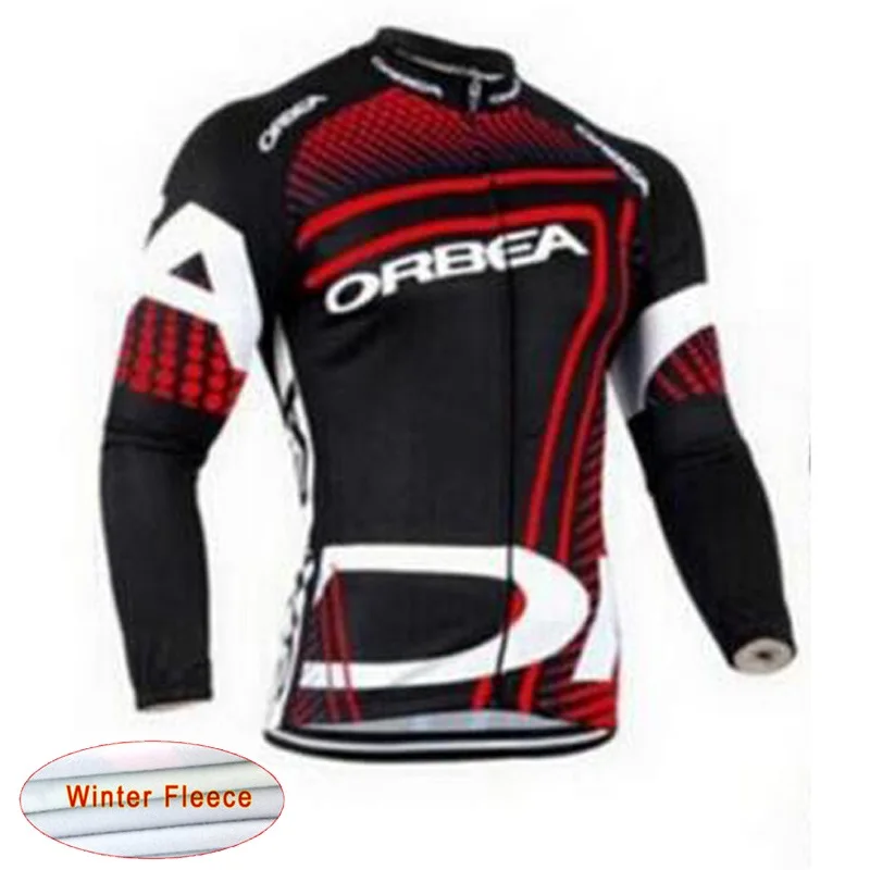 2018 Новый Велоспорт Джерси Orbea Pro зима Термальность флис с длинными рукавами Vélo