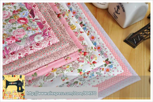 Романтическая розовая Коллекция 12 шт ткань для платья домашний текстиль Хлопок