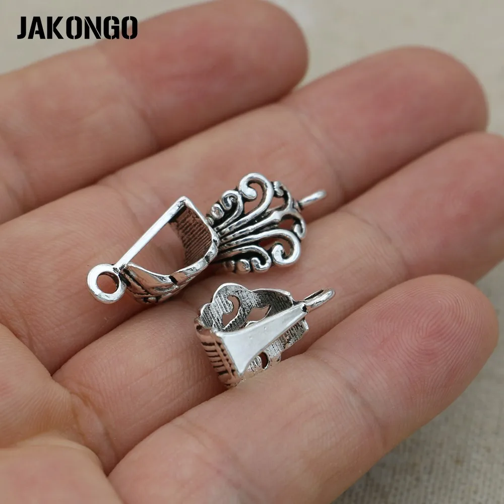 20 шт. посеребренные бусины JAKONGO для изготовления ювелирных изделий браслетов и