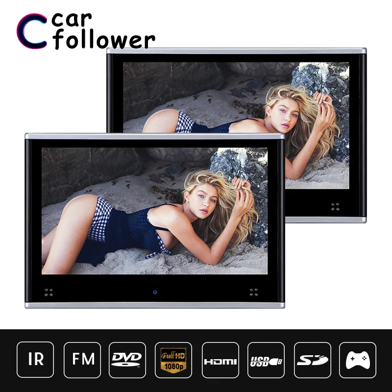 2 шт. 10 1 дюймов TFT LCD Цифровой HD сенсорный экран DVD Автомобильная Поддержка