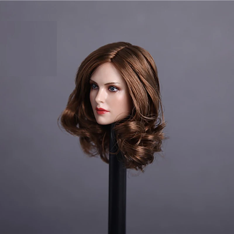 

Custom 1/6 Scale Accessories Female Head Sculpt For 12" Hot Toys Body Carving GACTOYS GC005 A/B/C Euramerican Long/Short Curls