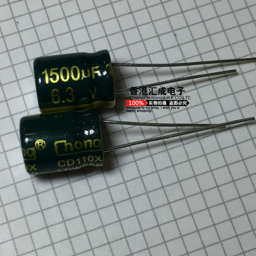 

6,3 в 1500 мкФ 1500 мкФ 6,3 в 8х12 мм дип2 электролитический конденсатор Новый оригинал