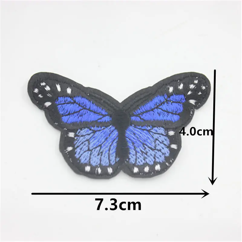1 шт. нашивки с утюгом для одежды разноцветная вышитая заплатка в виде бабочки