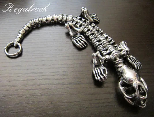 Regalrock тираннозавр череп динозавра Браслет 3D Панк T Rex ювелирные изделия скелет