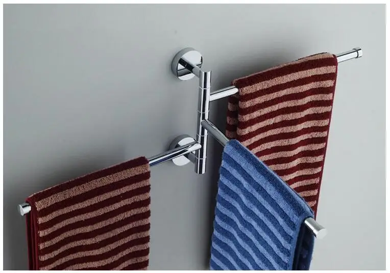 

1pcs European Towel Rack Stainless Steel 4 Rods Bathroom Towel Bar Rotary Activities Towel Hang Porcelain Bathroom Towel Holders