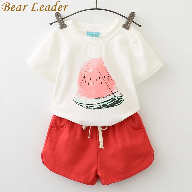 Bear Leader/комплекты одежды для девочек 2021 новый летний брендовый комплект хлопковая