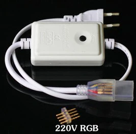 

5050 RGB Power plug 220v230v240v LED strip light String ribbon bundle light lamp lighting