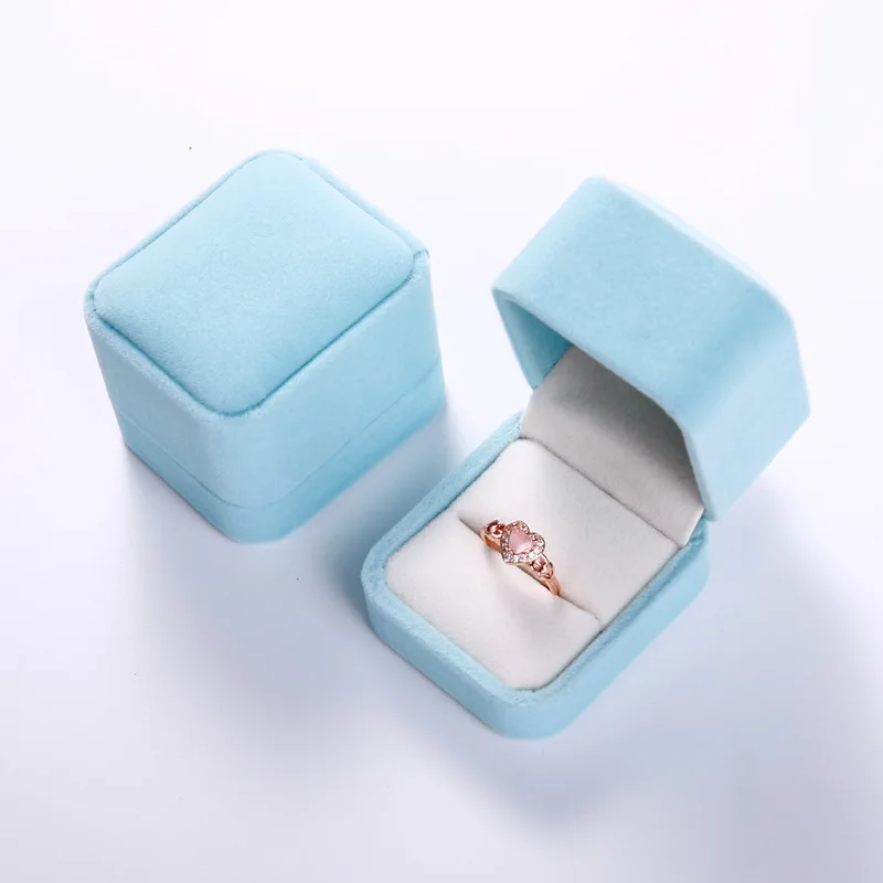 6x5x4.5cm 5 шт./лот, ювелирная посылка, высокое качество, бархатная коробка, сумка для рукоделия, чистое аквамариновое ожерелье, браслет, Подарочная коробка, свадебный подарок для помолвки - Цвет: 6x5x4.5cm