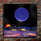 Современная холщовая Настенная картина, рамка с рисунком, 1 шт., Martian On Moon плакат с планетами, картина с внешним пространством для декора гостиной