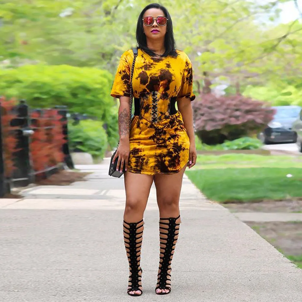 2019 сексуальное модное платье с принтом (с поясом)|Африканская одежда| |