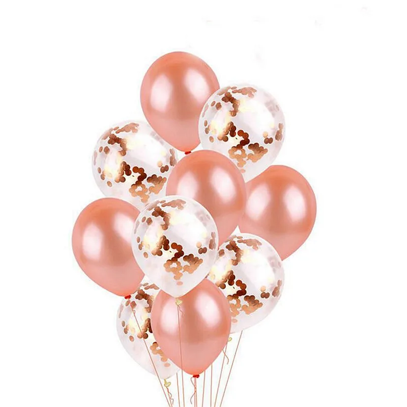 10 шт 12 дюймов RoseGold много воздушных шаров с днем рождения гелиевые воздушные шары