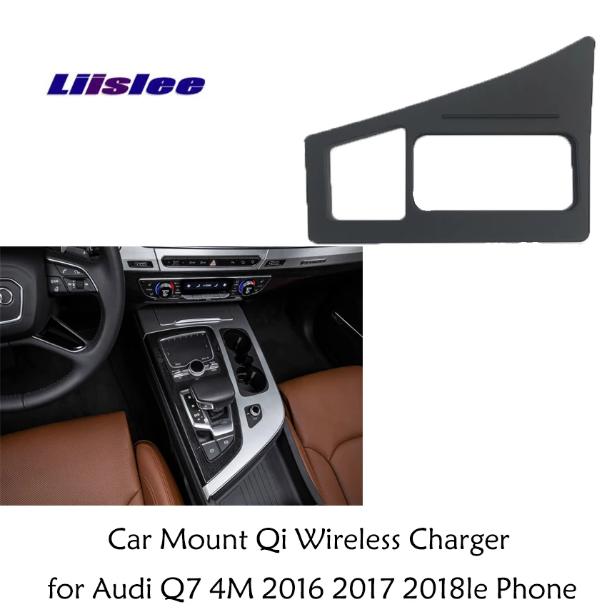 Liislee автомобильное беспроводное зарядное устройство для Audi Q7 4M 2016 2017 2018 Wifi