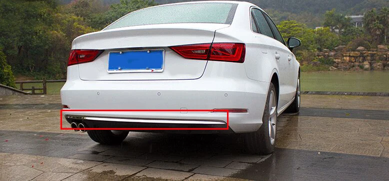 Для Audi A3 8V седан из нержавеющей стали задний бампер формовочная крышка отделка 2012