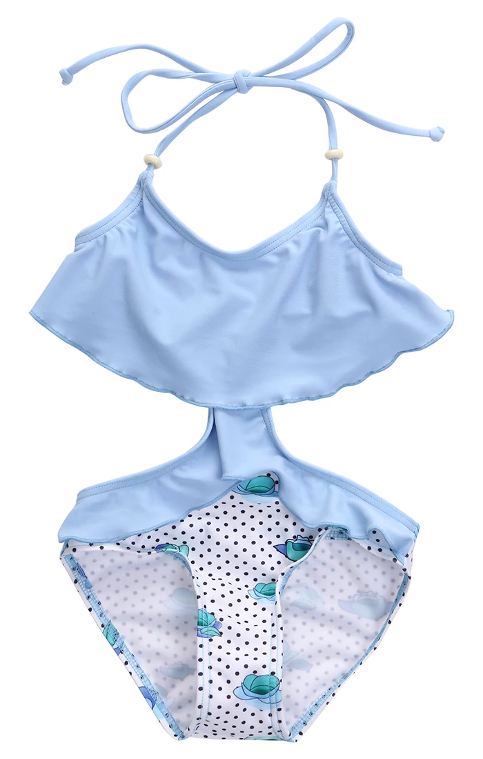 Детские купальники бикини для девочек цельные костюмы купальный костюм с