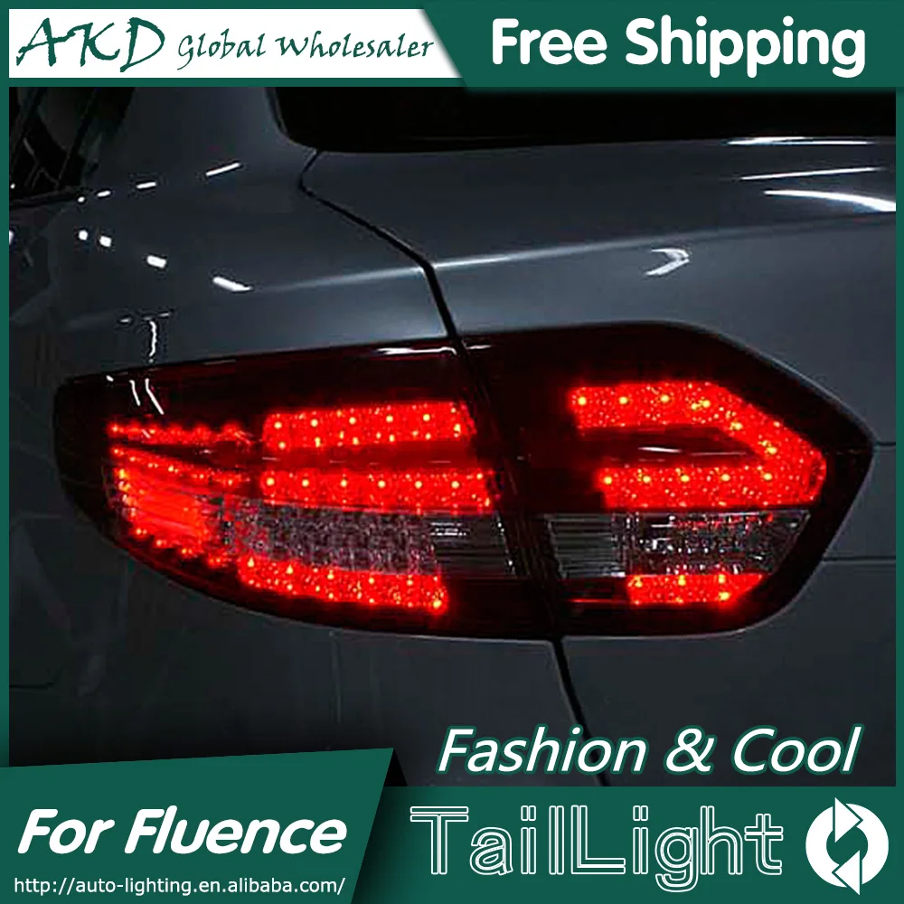 AKD автомобильный Стайлинг для Renault Fluence светодиодный задний светильник s 2010- Almera SM3 задний светильник DRL+ тормоз+ Парк+ сигнал