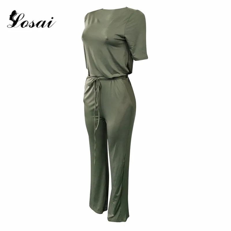 Женский комбинезон 2019 весенний сексуальный свободный однотонный длинный