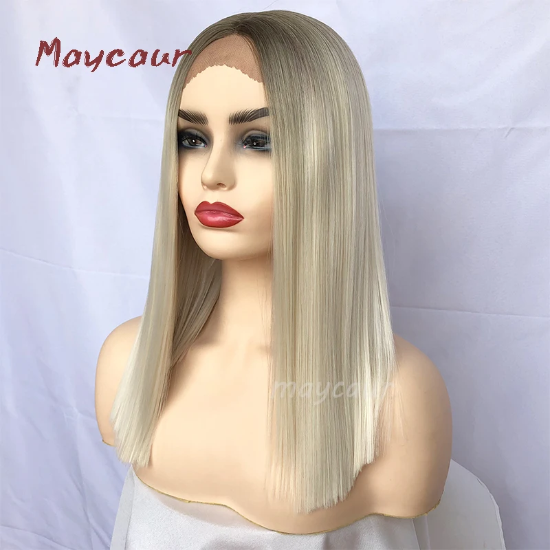 Парики из искусственных волос лента спереди Боб с естественными волосами термостойкие короткие прямые парики для женщин плотность 180 14-16 дюймов