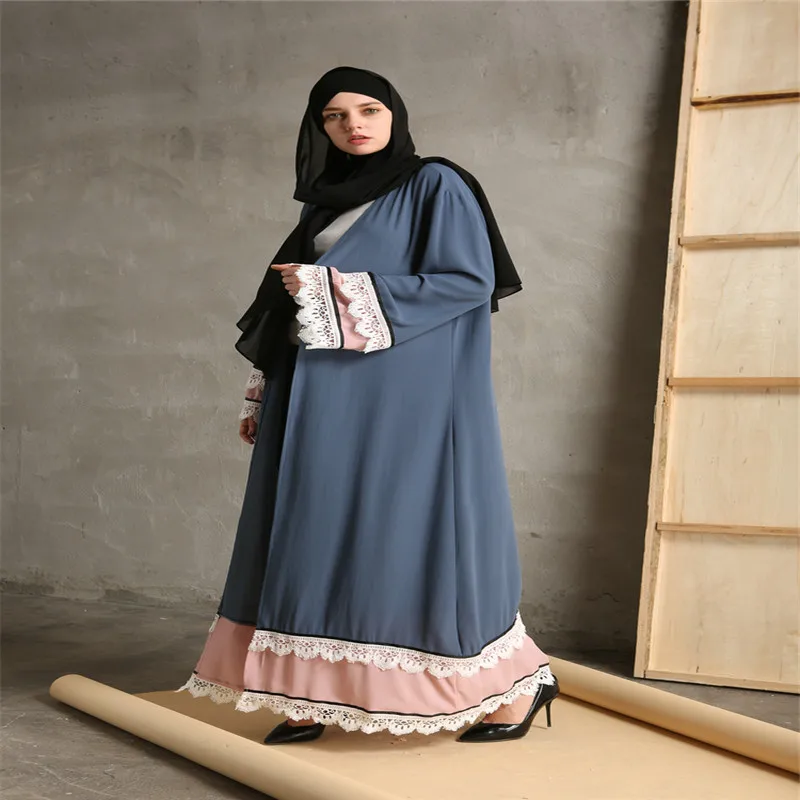 Кардиган в стиле Рамадан для женщин длинное платье из кружева абайя модная